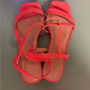 A New Day coral pink orange straps sandal